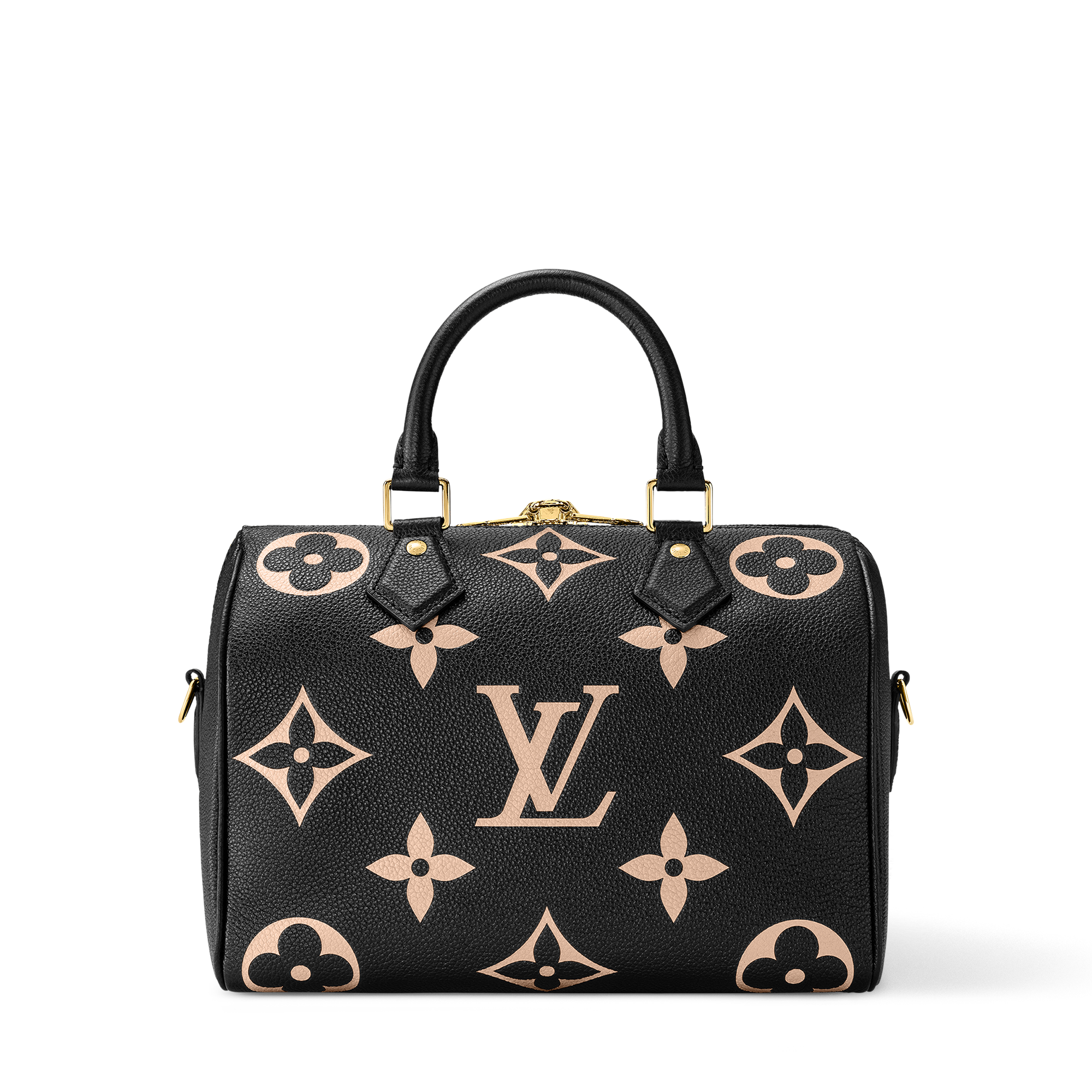 Bolsa Speedy Bandoulière 25 Couro Monogram Empreinte Bicolor